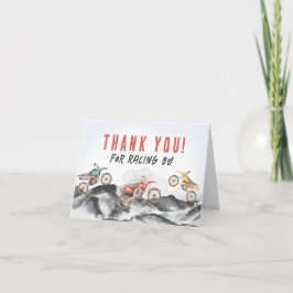 Motor Dirt Bike Racer Blank Danke Karte