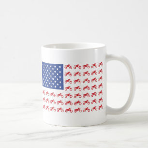 Motor-Fahrrad-Flagge-Moto-Kreuz Kaffeetasse