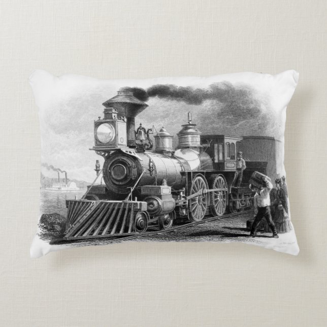 Motor für die Dampflokomotive der klassischen Eise Dekokissen (Vorderseite)