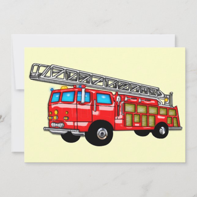 Motor für Haken und Ladder Fire Einladung (Vorderseite)