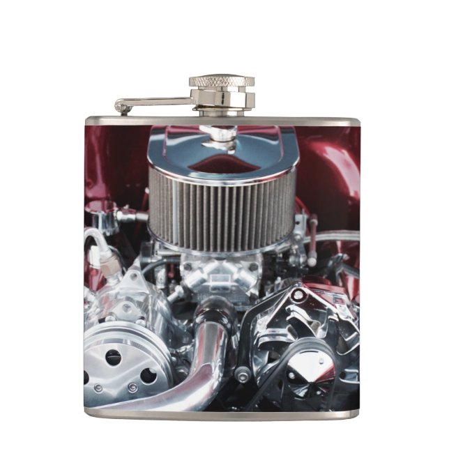 Motor für klassische Fahrzeuge Flachmann (Vorderseite)