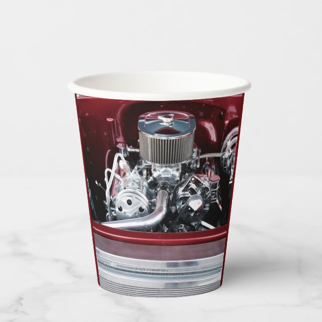 Motor für klassische Fahrzeuge Pappbecher (Vorderseite)