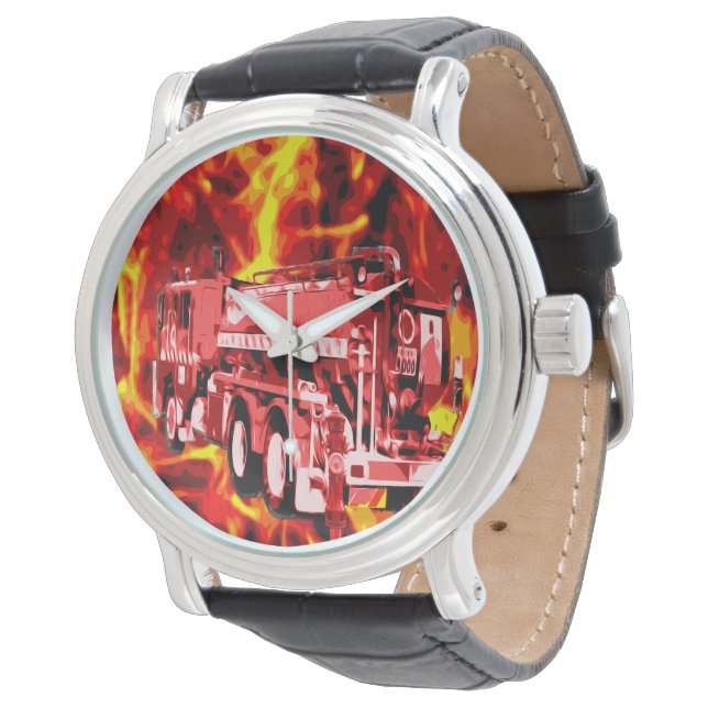 Motor in die Ölgemälde des Feuers, Armbanduhr (Schrägansicht)