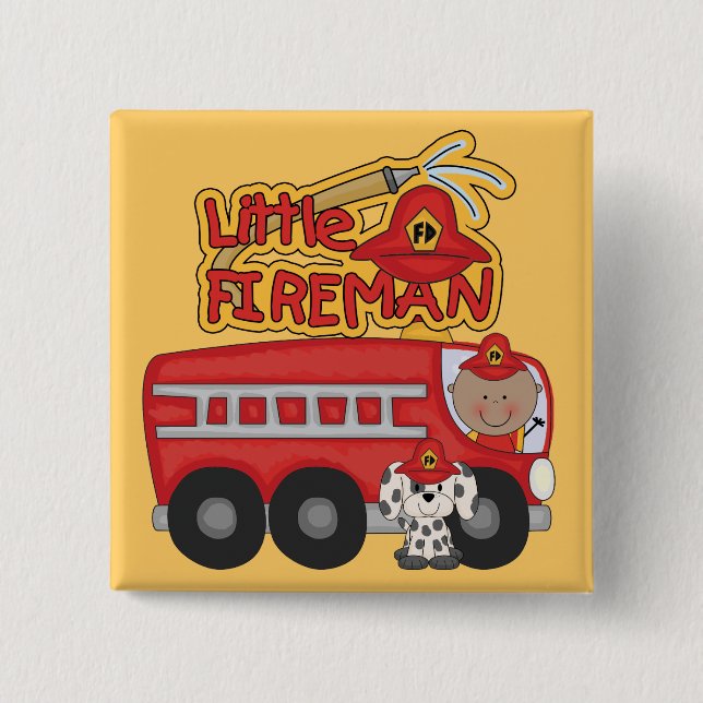Motor-kleiner Feuerwehrmann-afrikanische Button (Vorderseite)