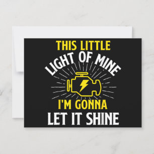 Motor Kontrolle Light - Typ Auto Mechanisch Postkarte