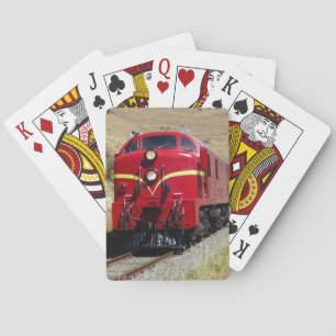 Motor-Lokomotivbahn Red Diesel Spielkarten
