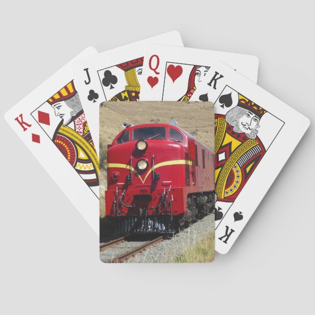 Motor-Lokomotivbahn Red Diesel Spielkarten (Rückseite)