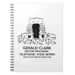Motor Mechanic Notebook Notizblock