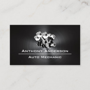 Motor Metall gebürstet Visitenkarte