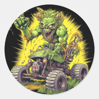 MOTOR MONSTER Round Sticker