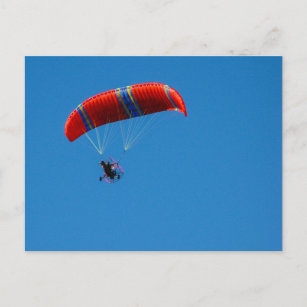 Motor Paraglider auf der Blue Sky Postcard Postkarte