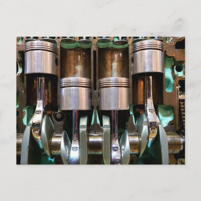 Motor-Pistolen auf Postkarte (Vorderseite)