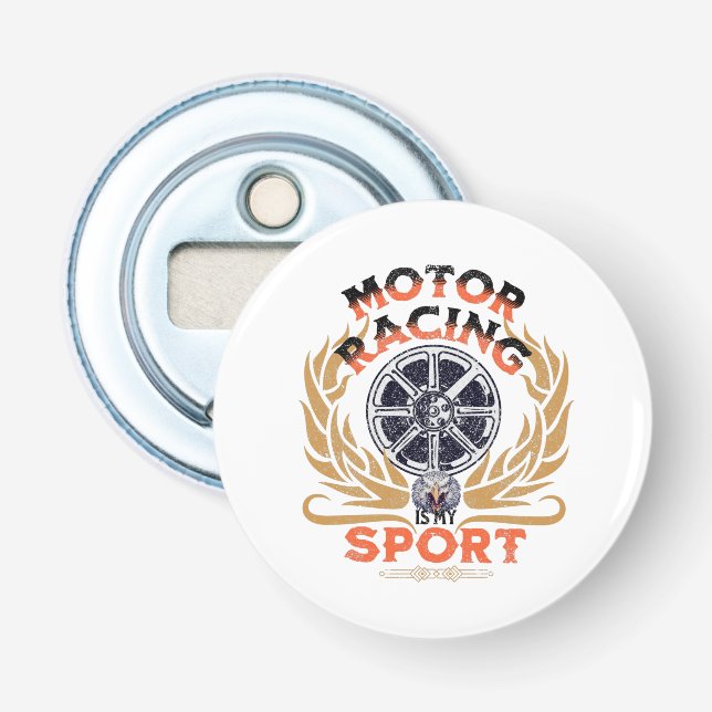 Motor Racing ist mein Sport Flaschenöffner (Vorderseite)