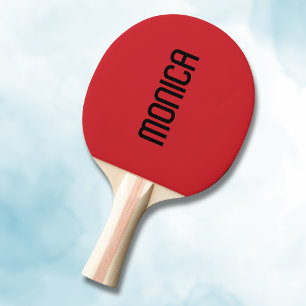 Motor Red Modern Name Trendy Minimalistisch Tischtennis Schläger