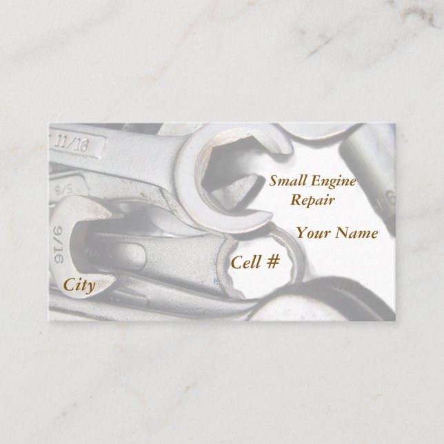 Motor-/Reparaturkarte Visitenkarte (Vorderseite)