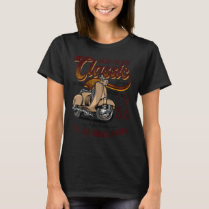 Motor Scooter Classic Moped Rider Birthday 1956 T-Shirt