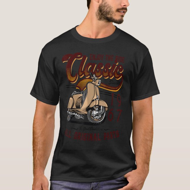 Motor Scooter Classic Moped Rider Geburtstag 1967 T-Shirt (Vorderseite)