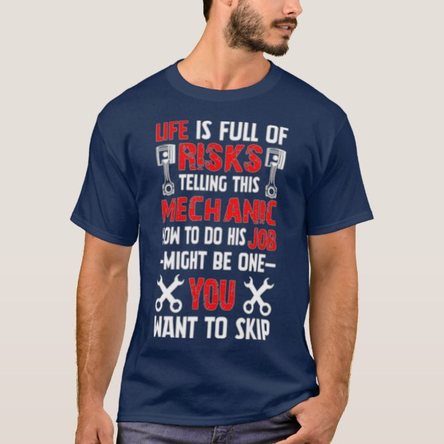 Motor von DieselReparatur-Werkstatt T-Shirt (Vorderseite)