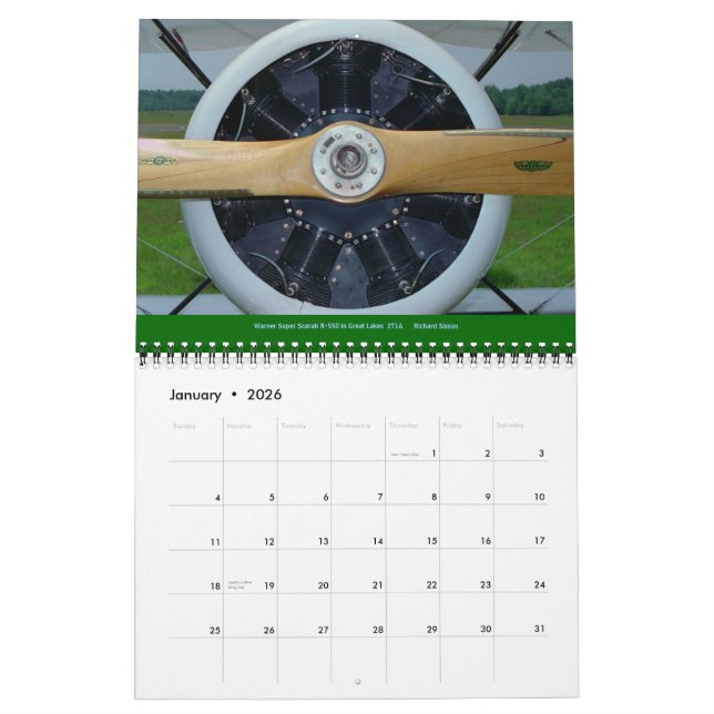 Motor von Luftfahrzeugen 15 Monate 2012 Kalender (Jan 2026)