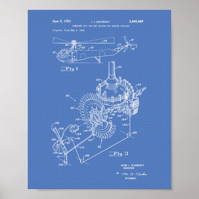 Motor von Luftfahrzeugen 1953 - Kunstkonzept für P Poster (Vorne)