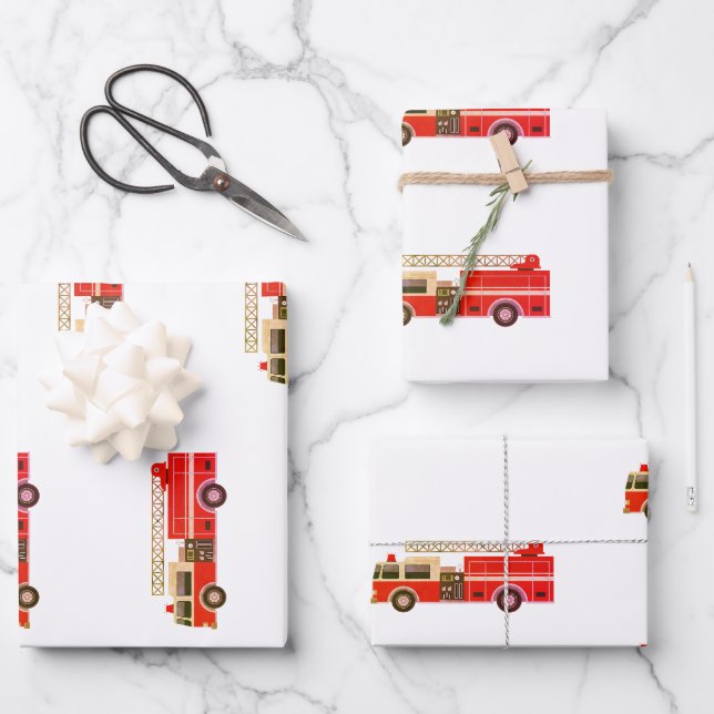 Motor-Wrapping-Papier für LKW Geschenkpapier Set (Vorderseite)
