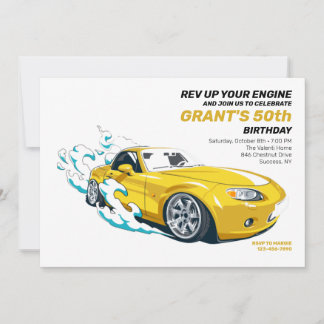 Motor zum Geburtstag einladen Einladung