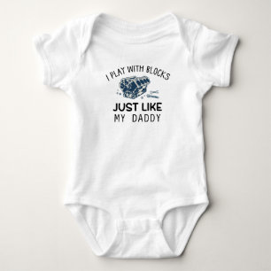 Motorblock   Mechaniker-Vater   Zukünftiger Mechan Baby Strampler
