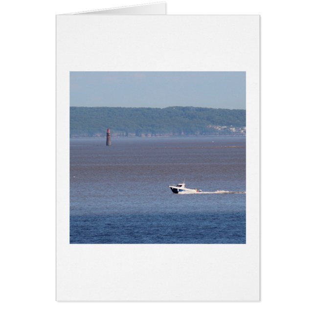 Motorboot auf dem Severn Estuary (Vorne)