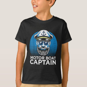 Motorboot Kapitän Cool Nautical Retro Segler Ozea T-Shirt