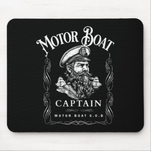 Motorboot Kapitän Funny Pontoon Boot Motor Bootmot Mousepad