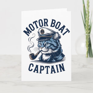 Motorboot Kapitän Katze Shirt Lustig Angeln Ponton Karte