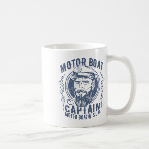 Motorboot Kapitän Lustig Pontoon Bootfahren Motorb Kaffeetasse