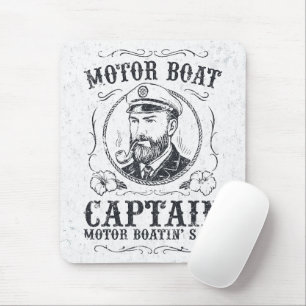 Motorboot Kapitän Lustig Pontoon Bootfahren Mousepad