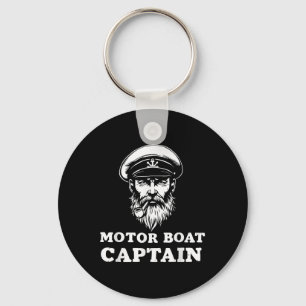 Motorboot Kapitän Tee Lustiges Boots-Outfit Segeln Schlüsselanhänger