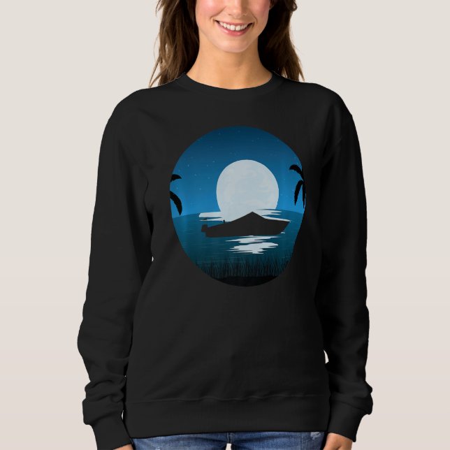 Motorboot Moon Outfit Motorboot Sweatshirt (Vorderseite)