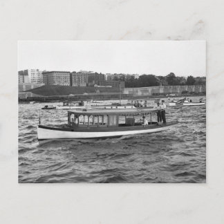 Motorbootfahren auf dem Hudson River, 1910 Postkarte