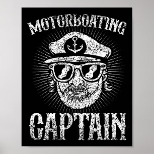 Motorbootführer Motorboote Motorboot Motorboa Poster