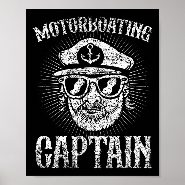 Motorbootführer Motorboote Motorboot Motorboa Poster (Vorne)