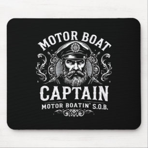 Motorbootkapitän Funny Boat Spaß für Lo Lake Mousepad