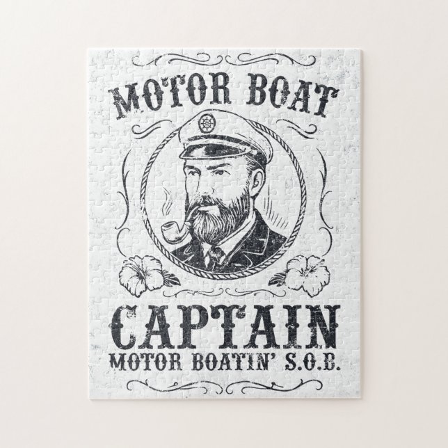 Motorbootkapitän Lustig Pontonbootfahren (Vertikal)