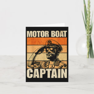 Motorbootkapitän Vintag Retro Funny Karte