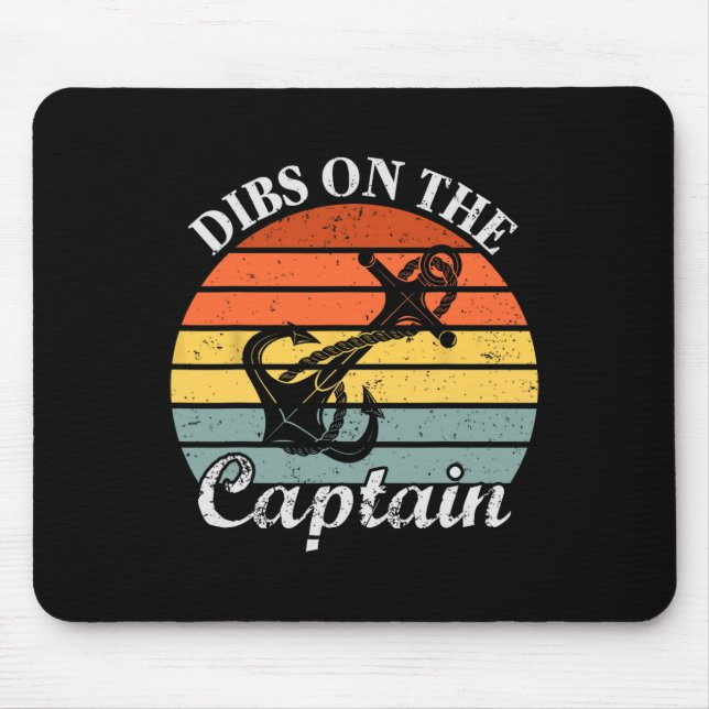 Motorbootklappen auf dem Captain Sail Pontoon Boat Mousepad (Vorne)