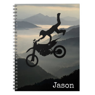 Motorcross-Motorrad-Gebirgs-Notizbuch Notizblock