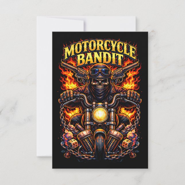 Motorcycle Bandit Dankeskarte (Vorderseite)