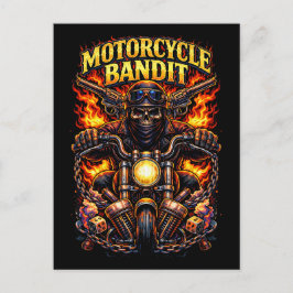 Motorcycle Bandit Postkarte