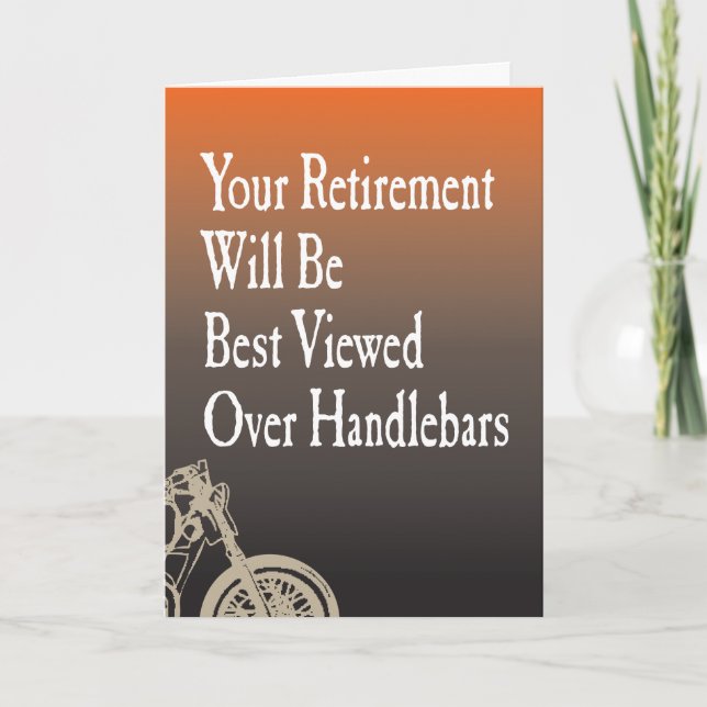 Motorcycle Biker Retirement Card Karte (Vorderseite)
