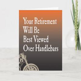 Motorcycle Biker Retirement Card Karte