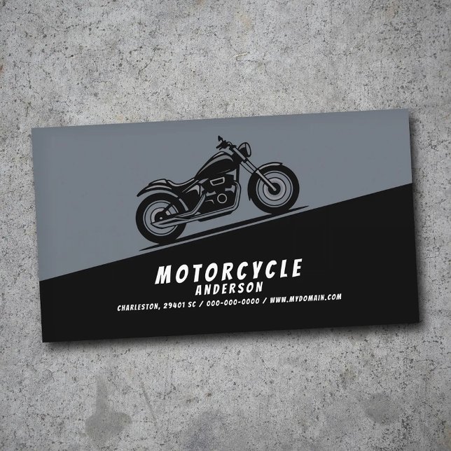Motorcycle Diagonally Visitenkarte (Motorcycle Diagonally Business Card)