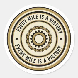 Motorcycle Distance Achievement Style Runder Aufkleber