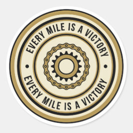 Motorcycle Distance Achievement Style Runder Aufkleber